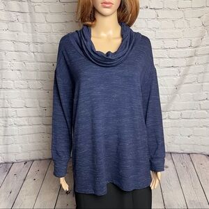 NWT New Tahari Cowl Neck Sweater Blue Size M